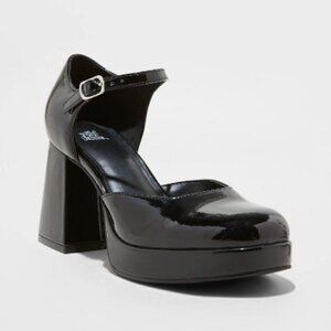 Women's Darcy Patent Platform Pumps - Wild Fable Black